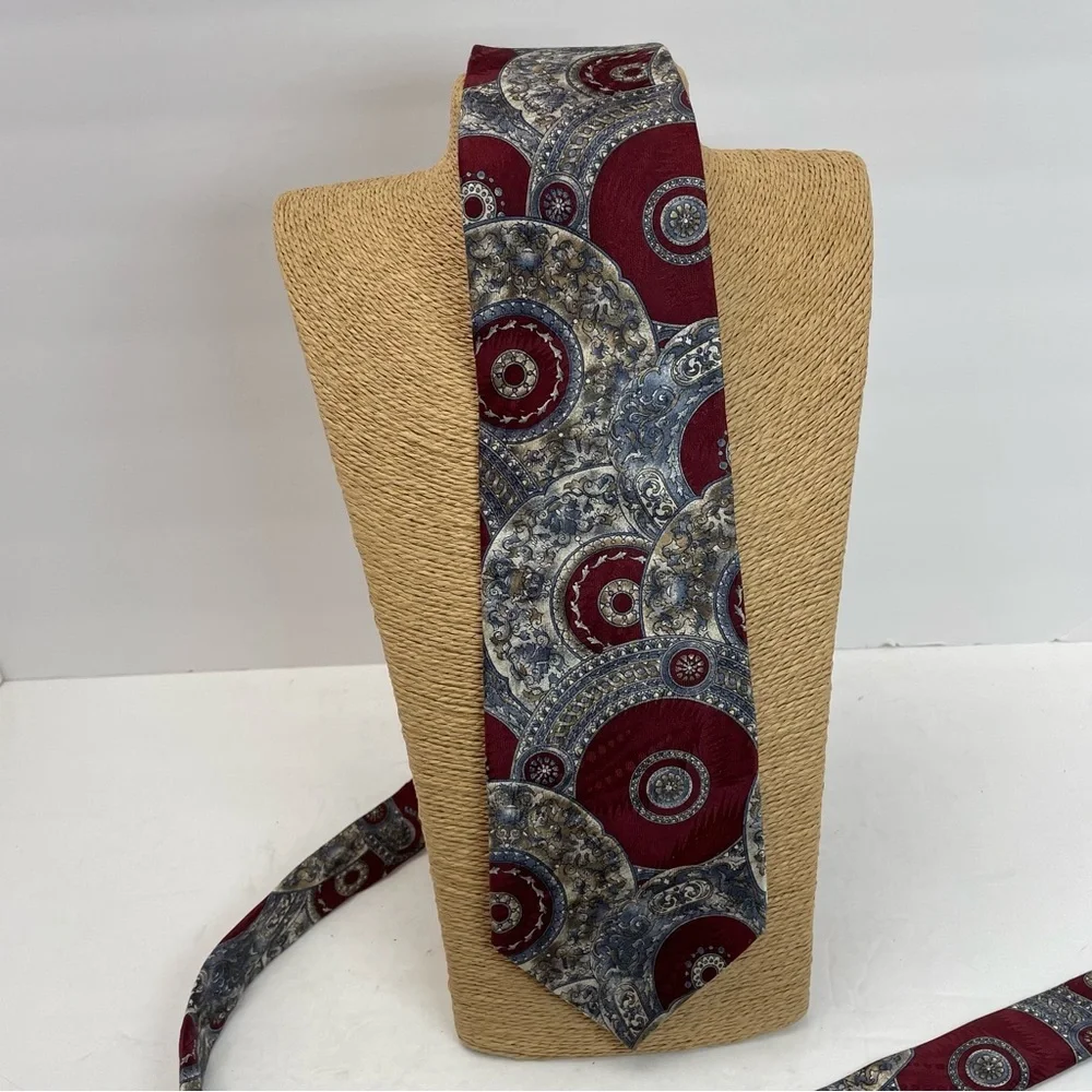 OSCAR DE LA RENTA Couture Collection geometric Silk Tie